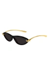 Bottega Veneta 56mm Cat Eye Sunglasses In Black