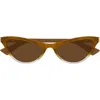 Bottega Veneta 56mm Cat Eye Sunglasses In Brown