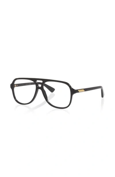 Bottega Veneta 56mm Pilot Optical Glasses In Black
