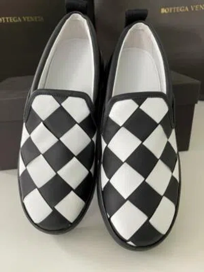 Pre-owned Bottega Veneta 578393 Womens Bicolor Intrecciato Black/white Sneaker Shoe Eur 38