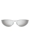 Bottega Veneta 57mm Cat Eye Sunglasses In Silver