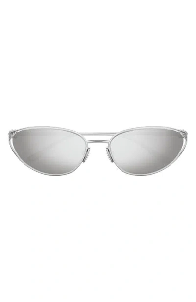 Bottega Veneta 57mm Cat Eye Sunglasses In Silver