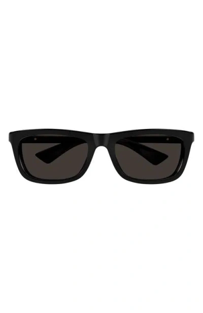 Bottega Veneta 58mm Square Sunglasses In Black