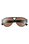 Bottega Veneta 59mm Pilot Sunglasses In Green