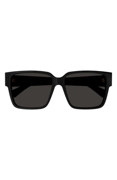 Bottega Veneta 59mm Square Sunglasses In Black