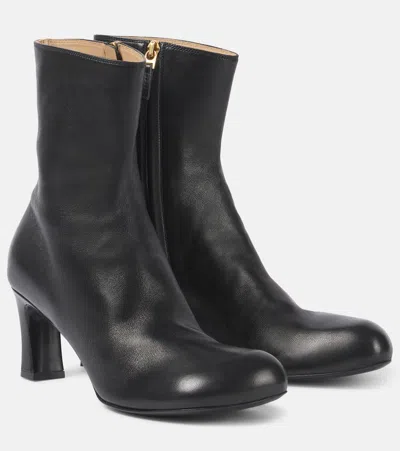 Bottega Veneta Ankle Boots 65 Aus Leder In Schwarz