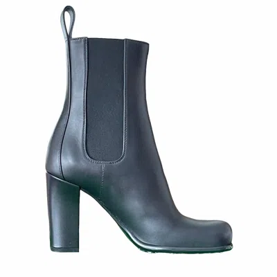 Pre-owned Bottega Veneta 677271 Women's Black Leather Storm Ankle Boots Shoes, Many Sizes