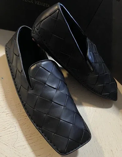 Pre-owned Bottega Veneta $740  Men Leather Moccasin Driver Shoes Black 7.5 Us/40.5 Eu