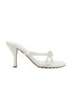 Bottega Veneta Blink Leather Knot Slide Sandals In White