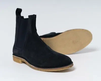 Pre-owned Bottega Veneta $820 Dark Navy Blue Chelsea Boots Slip-on Shoes 38 Eu 6 Us