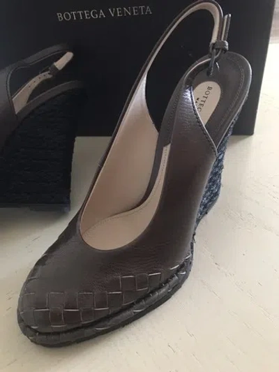 Pre-owned Bottega Veneta $950  Women's Leather Shoes Sandal Brown 8 Us ( 38 Eu ) Italy