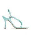 Bottega Veneta Light-blue Leather Stretch Heels In Blue