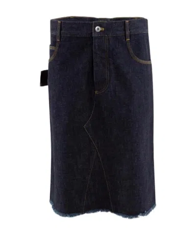 Bottega Veneta A-line Mid-length Skirt In Black