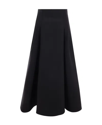 Bottega Veneta A-line Midi Skirt In Black