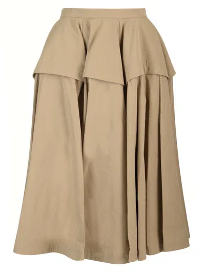 BOTTEGA VENETA A-LINE SKIRT SKIRTS BEIGE