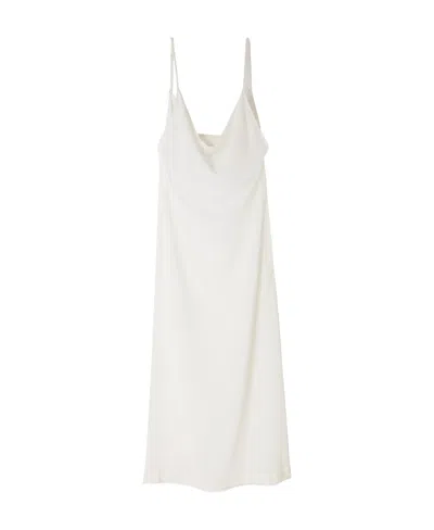 Bottega Veneta A Long, Transparent Dress In White