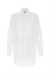 Bottega Veneta White Collar Shirt Dress In 9068