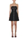 Bottega Veneta Zip-through Stretch-nylon Minidress In Animal Print