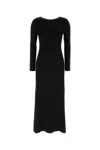 Bottega Veneta Womens Black Open-back Chain-embellished Stretch-woven Midi Dress In Black