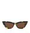 Bottega Veneta Acetate 06j000303 Sunglasses In Gold