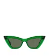 Bottega Veneta Womens Green Bv1101s Cat-eye Acetate Sunglasses In Green