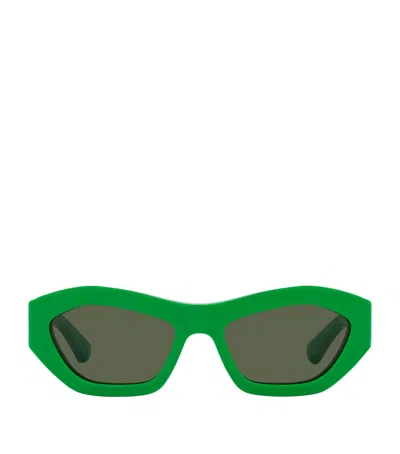 Bottega Veneta Womens Green Bv1221s Cat-eye Acetate Sunglasses In 003 Green Green Green