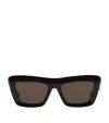 Bottega Veneta Womens Black Bv1283s Rectangular-frame Acetate Sunglasses In Black