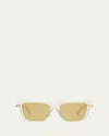 Bottega Veneta Acetate Cat-eye Sunglasses In Btv Green