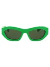 Bottega Veneta Eyewear Round Frame Sunglasses In Green