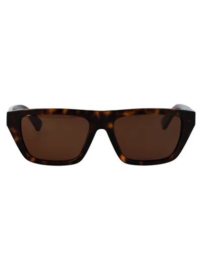 Bottega Veneta Acetate Havana Sunglasses In Brown