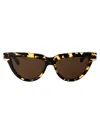 Bottega Veneta Acetate Havana Sunglasses In Brown