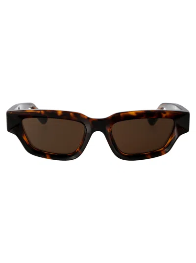 Bottega Veneta Acetate Havana Sunglasses In Brown