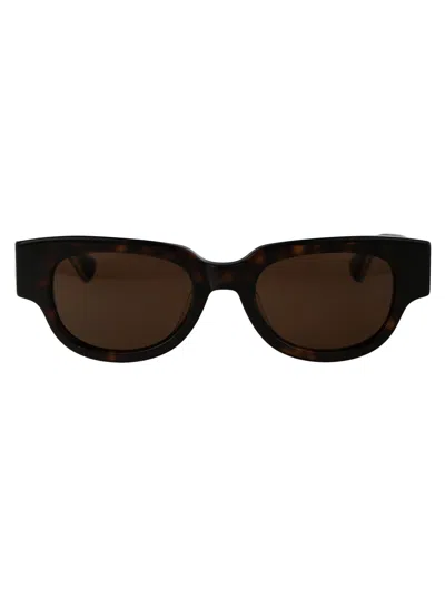 Bottega Veneta Acetate In Brown Sunglasses