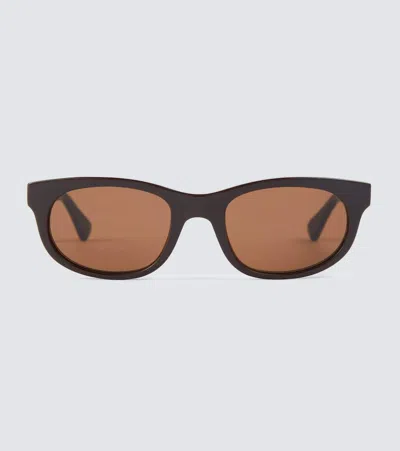 Bottega Veneta Acetate Sunglasses In Brown-brown-brown