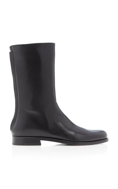 Bottega Veneta Achille Leather Boots In Black