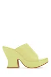 Bottega Veneta 115mm Wedge Platform Mules In Green