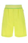 Bottega Veneta Lime Cargo Bermuda Shorts