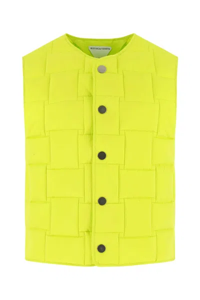 BOTTEGA VENETA ACID GREEN NYLON PADDED VEST