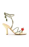 Bottega Veneta Adam Lace-up Leather Sandals In Multi