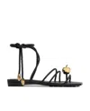 Bottega Veneta Sandali Flat Adam In Pelle Nera Donna In Black
