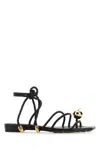 Bottega Veneta Sandali Flat Adam In Pelle Nera Donna In Black