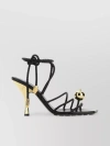 BOTTEGA VENETA ADAM SANDALS WITH GOLD HEEL AND WOVEN STRAPS