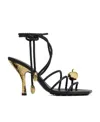 Bottega Veneta Adam Strappy Apple Ankle-wrap Sandals In Black