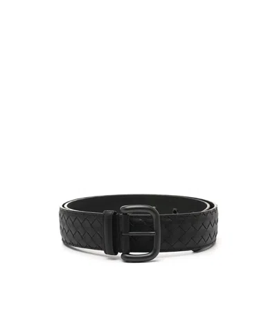 Bottega Veneta Adjustable Waist Belt In Black