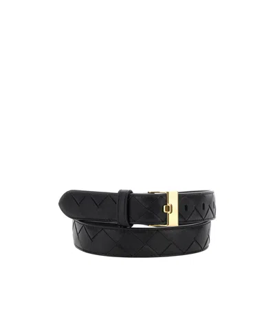 Bottega Veneta Adjustable Waist Belt In Black