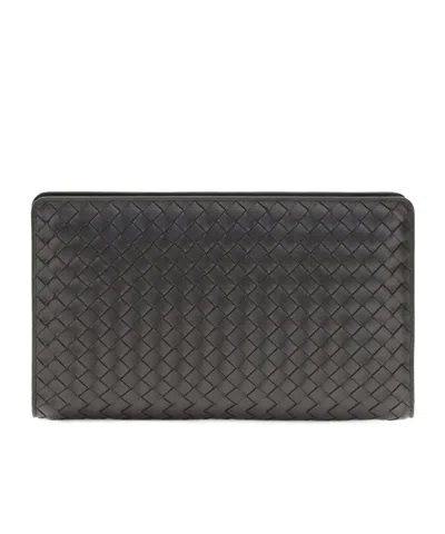 Bottega Veneta Agenda Clutch In Black