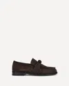 Bottega Veneta Astaire Fondente Suede Moccasin In Brown