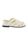 Bottega Veneta Men's Alfie Leather Slingback Sandals In Nude