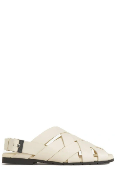 Bottega Veneta Off-white Alfie Sandals In Blanc