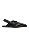 Bottega Veneta Alfie Slippers In Black